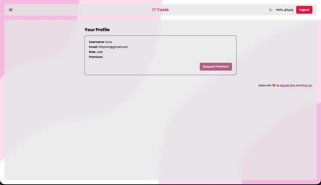 Profile Page