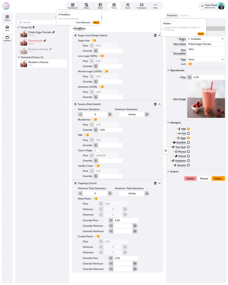 Items Builder